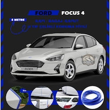 Ford Focus 4 Oto Araç Kapı Koruma Fitili 5metre Parlak Mavi Renk