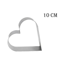 Paslanmaz Kalp Pasta Kalıbı Puntasız 7cm 10 Cm Gümüş