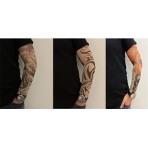 Giyilebilir Dövme 3 Çift 6 Adet Kol Çorap Dövmesi Sleeve Tattoo Set13