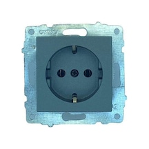 4 Adet Ovivo Grano Füme Topraklı Priz Çerçevesizdir 4'lu