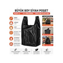 Siyah Atlet Market Manav Çöp Büyük Boy Poşet 1 Kg