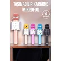 Mey İthalat Taşınabilir Bluetooth Karaoke Mikrofon: Hafıza Kart Girişli, Etkileyici Performans