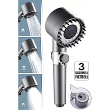 Turbo Fan Pervaneli 5 Fonksiyonlu Duş Başlığı Su Tasarruflu El Tipi Yüksek Basınçlı Duş Başlığı Si Diğer