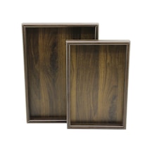 Pablıto Home Pbt-361 Ahşap Bambu Sunum Tepsi 20x30cm- 25x35cm- Derinlik: 2cm 2'li Set Dikdörtgen - 20'li Paket Diğer