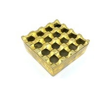 Pirinç Döküm Küllük Kare - 10 Cm X 10 Cm