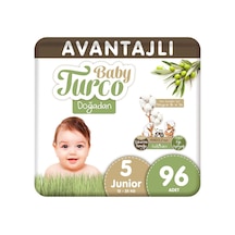 Baby Turco Doğadan Bebek Bezi 5 Numara Junior Avantajlı 96 Adet