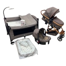 Öykü Bebek Dunyasi Elif Yeni Doğan Bebek Çeyiz Seti Bebek Arabasi+puset+park Beşik+yatak+yağmurluk+ Baby Nest Hediyeli