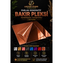 10 Adet 1mm Dekoratif Kare Bakır Pleksi - 10x10, 15x15, 20x20, 25x25, 30x30, 35x35, 40x40 Cm Kendinden Yapışkanlı Duvar Dekorasyonu Ürünü Pleksi Ayna Beklentisiyle Almayınız