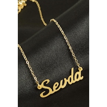 Sevda İsimli Kolye Kişiye Özel Sarı