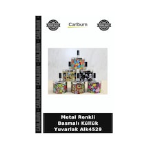Özel Üretim Metal Renkli Basmalı Küllük Yuvarlak Alk4529