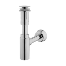 T Tipi Krom Lavabo Sifon Seti - Giriş G 1 1/4