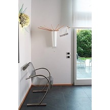 Octopus Myhome Çamaşır Askısı, Alüminyum/pvc/ahşap Kayın, Beyaz, 112 X 112 X 121 Cm