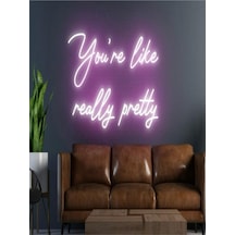 Twins Led You're Like Really Pretty Yazılı Neon Tabela Pembe Model:model:19943366 Pembe