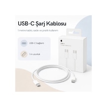 Usb-c To Usb-c Hızlı Şarj Ve Data Kablosu 1 Metre 60w Telefon Tablet Notebook Uyumlu Type-c Kablo