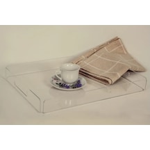 Şeffaf Pleksi Tepsi 35x25 Cm Servis Kahve Çay Ve Sunum Tepsisi