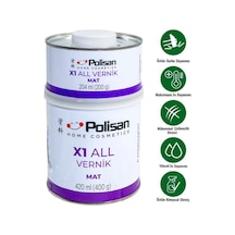 Polisan X1 All Vernik Mat Şeffaf Çift Bileşenli 0.6 Kg