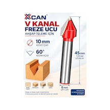 60 V Kanal Freze Ucu Ø10 Mm 6 Mm Şaft Gravür Ve Kanal Açma