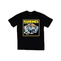 Stoned&Fame Ramones Baskılı T-shirt SIYAH