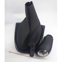 Renault Clio 4 Vites Topuzu Ve Vites Körüğü (Siyah Deri & Siyah D