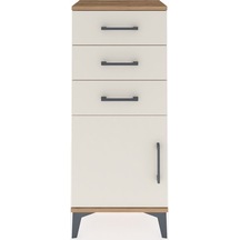Arges Komodin Tek Raflı 3 Çekmeceli Tek Kapaklı 44x30x106 Çam... Çam