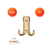 Kare Askı, Metal Vestiyer Askısı, 34 Gr, Dolap Ve Duvar Askılığı, Altin Vidalı Altın
