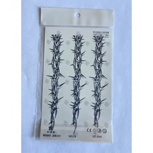 Dikenli Teller 18x11 Cm Yarı Kalıcı Geçici Dövme