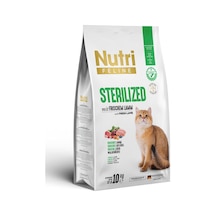 Nutri Feline Adult Sterilised Kısırlaştırılmış Kuzulu Yetişkin Kedi Maması 10 Kg
