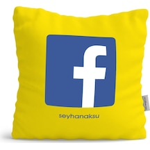 Kişiye Özel Facebook Sarı Yastık