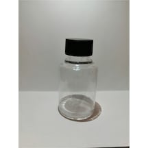 30ml Şeffaf Plastik Şişe+siyah Düz Kapak,boş Şişe,medikal Şişe,100 Adet