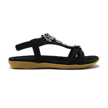 GUJA BLG22Y121 SİYAH KIZ ÇOCUK ARKADAN LASTİKLİ TAŞLI SANDALET Siyah