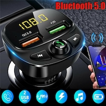 Kablosuz Bluetooth 5.0 Qc3.0 Araç Usb Şarj Adaptörü Oynatıcı Yüksek Kaliteli Malzeme Kullanın Ve Dayanıklı, Görüşü Engellemeyin