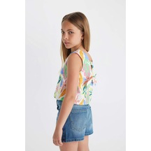 Defacto Kız Çocuk Desenli Kolsuz Bluz C5236A824SMPN334 Pembe