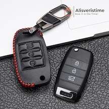 Alisveristime Deri Anahtar Kılıfı Kia Ceed, Cerato, Sorento, Sportage İle Uyumlu