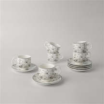 Linens Milio Porselen 6'lı 90 Ml Kahve Fincan Takımı Siyah Beyaz Gold Detaylı Çok Renkli Linens Milio Porselen 6'lı 90 Ml Kahve Fincan Takımı Siyah Beyaz Gold Detaylı Çok Renkli