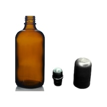 30ml Kahverengi Cam Şişe Roll-on Şişe, 24 Adet, Bilye Başlıklı Şişe, Cam Şişe, Roll-on Şişesi, Amber Şişe