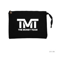 Zepplin Giyim Tmt The Money Team Logo Siyah Clutch Astarlı Cüzdan / El Çantası