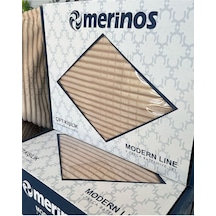 Sarar Merinos Modern Lıne 3 Parça Yatak Örtüsü Battaniye Seti Çift Kişilik Modernlınebej02 Bej