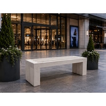 Modern Ahşap Geçmeli Oturma Bench Ham Ahşap .