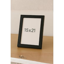 Siyah Boyalı Ahşap Fotoğraf Çerçevesi 15x21 Cm Şık & Dekoratif Masaüstü Kullanım Pürüzsüz Yüzey