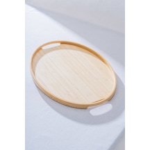 Acar Bambu Sunum Tepsi - 45 Cm Kahverengi
