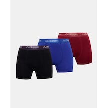 Kappa Logo Fuego 3 Pack Erkek Siyah-lacivert-bordo Slim Boxer