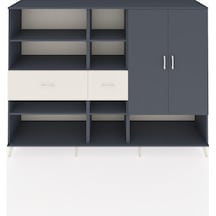 Hyperion Dolap 10 Raflı 2 Çekmeceli 2 Kapaklı 220x44x163 Antrasit Antrasit-antrasit/aytaşı