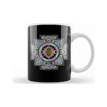 Golden Sri Yantra Sri Chakra İn Pastel Lotus Kupa Bardak Porselen Karışık