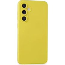 Newface Samsung Galaxy S24 Kılıf Nano İçi Kadife Silikon - Sarı