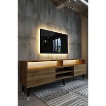 Resital Ledli Tv Sehpası - Led Işıklı - Ceviz - W9030-2