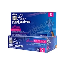 Flex Pudrasız Eldiven S Boy 100'lü Mavi
