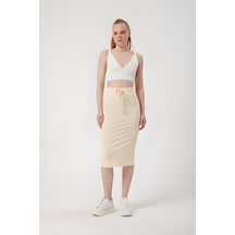 Batik Bej Beli Lastikli Spor Kalem Etek