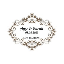 Çift Kenarlı Kare Mühür Kına Nişan Düğün 3x3 Cm Özel Etiket / 50 Adet Sticker Beyaz Çift Kenarlı Kare Mühür Kına Nişan Düğün 3x3 Cm Özel Etiket / 50 Adet Sticker Beyaz