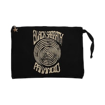 Black Sabbath Paranoid Siyah Clutch Astarlı Cüzdan / El Çantası Siyah