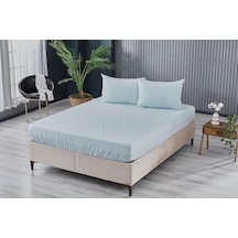 Colourful Fitted Çarşaf Çift King Size - Mavi